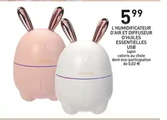 Stokomani L'humidificateur d'air et diffuseur d'huiles essentielles usb offre