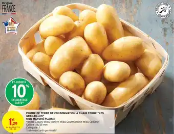 Intermarché Pomme de terre de consommation a chair ferme "les grenailles" offre