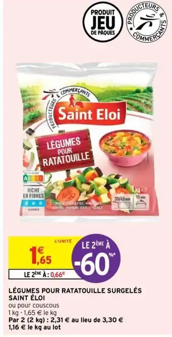 Intermarché Légumes pour ratatouille surgelés saint éloi offre