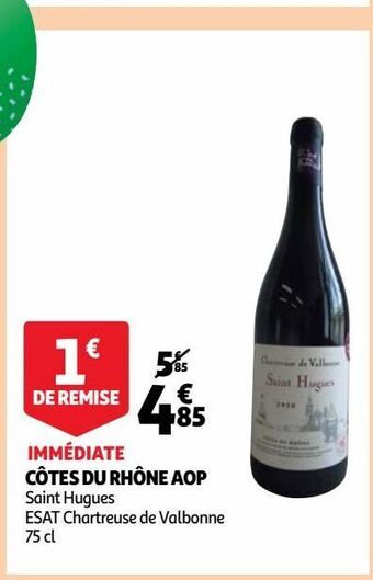 Auchan Supermarché Côtes du rhône aop offre