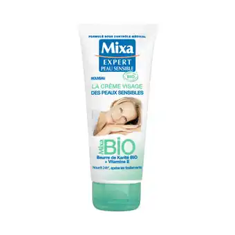 Auchan Supermarché Crème visage expert peau sensible bio hydratant mixa offre