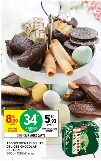 Intermarché Assortiment biscuits délices chocolat delacre offre