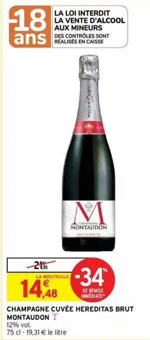 Champagne cuvée hereditas brut montaudon