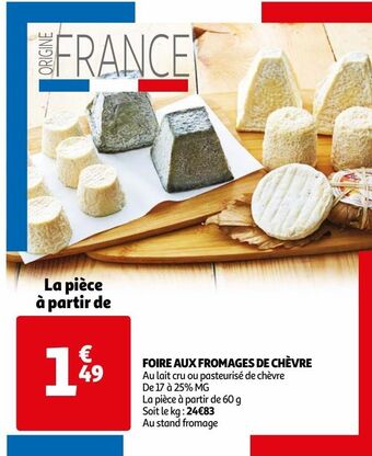 Auchan Foire aux fromages de chèvre offre