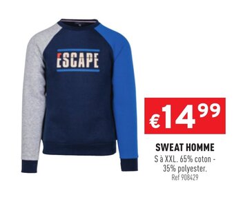 Trafic Sweat Homme offre