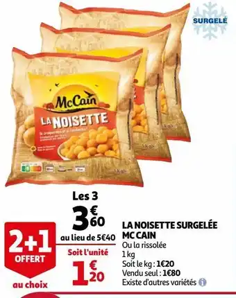 Auchan La noisette surgelée mc cain offre
