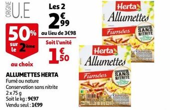 Auchan Allumettes herta offre