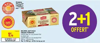Intermarché Beurre aop doux grand fermage offre