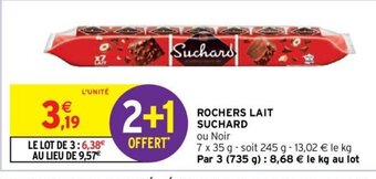 Intermarché Rochers lait suchard offre