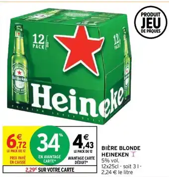 Intermarché Bière Blone Heineken offre