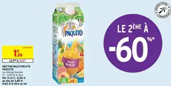 Intermarché Nectar Multifruit Paquito offre