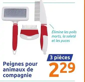 Action Peignespour animaux de compagnie offre