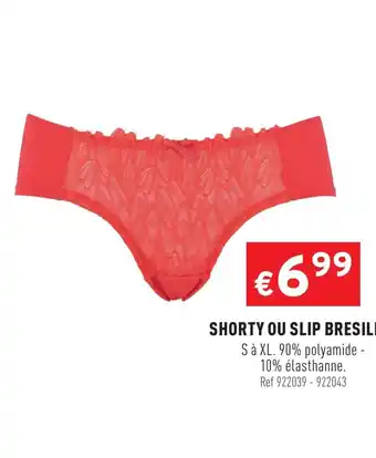 Trafic Shorty Ou Slip Bresil offre