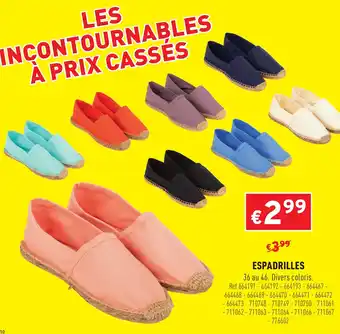 Trafic Espadrilles offre