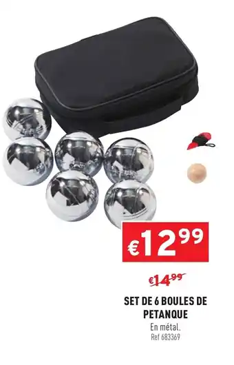 Trafic Set De 6 Boules De Petanque offre