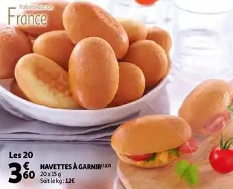 Auchan Navettes à garnir offre