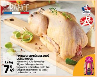 Auchan Pintade fermière de loué label rouge offre