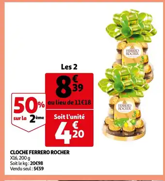 Auchan Ferrero rocher cloche offre