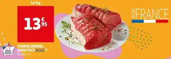 Auchan Viande bovine : rumsteck offre