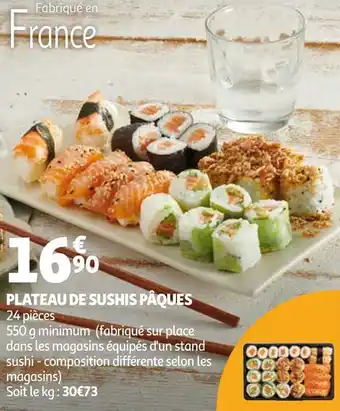 Auchan Plateau de sushis pâques offre