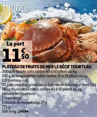 Auchan Plateau de fruits de mer le récif tourteau offre