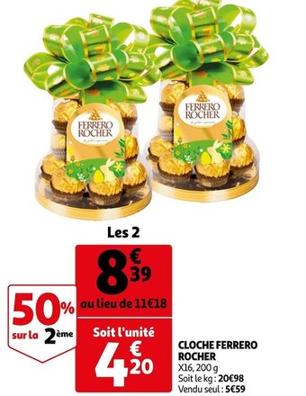 Auchan Ferrero rocher cloche offre