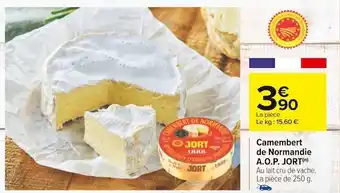 Carrefour Jort camembert de normandie a.o.p. offre