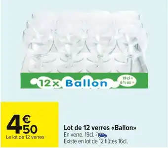 Carrefour Lot de 12 verres ballon offre