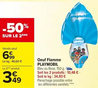 Carrefour Playmobil oeuf flamme offre