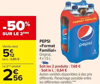 Carrefour Pepsi pepsi format familial offre