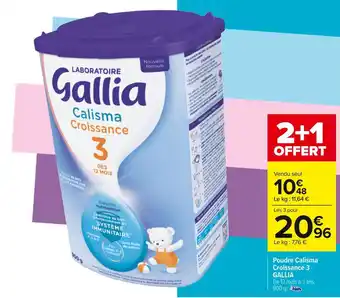 Carrefour Gallia poudre calisma croissance 3 offre