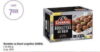 Géant Casino Charal boulettes au boeuf surgelées offre