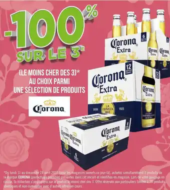 Géant Casino Corona bon plan sur une sélection de produits de la marque corona offre