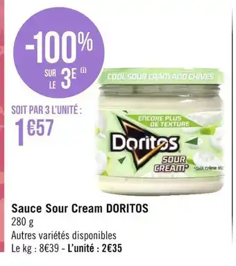 Géant Casino Doritos sauce sour cream offre
