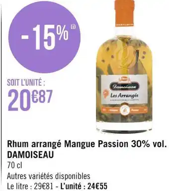 Géant Casino Damoiseau rhum arrangé mangue passion 30% vol. offre