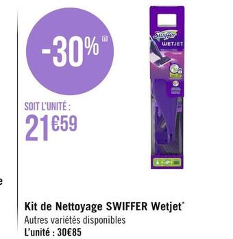 Géant Casino Swiffer kit de nettoyage wetjet* offre