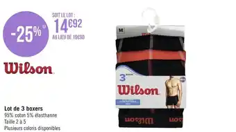 Wilson lot de 3 boxers