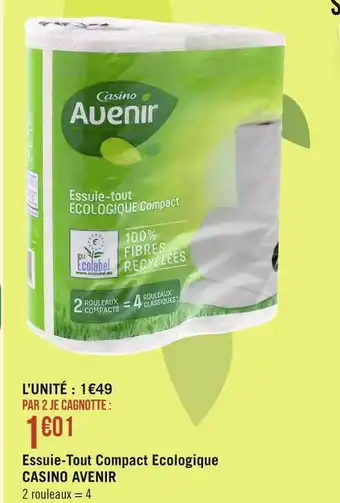 Géant Casino Casino avenir essuie-tout compact ecologique offre