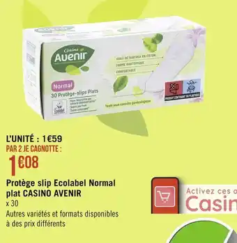 Géant Casino Casino avenir protège slip ecolabel normal plat offre