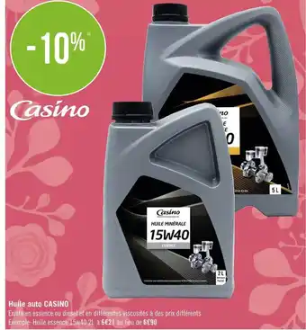 Géant Casino Casino huile auto offre