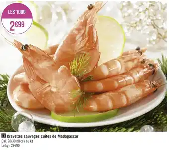 Géant Casino Crevettes sauvages cuites de madagascar offre