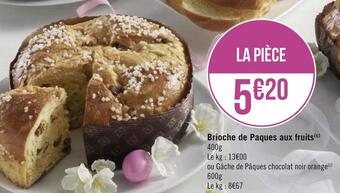 Géant Casino Brioche de paques aux fruits offre