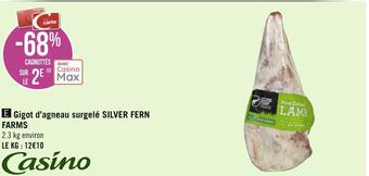 Géant Casino Silver fern farms gigot d’agneau surgelé offre