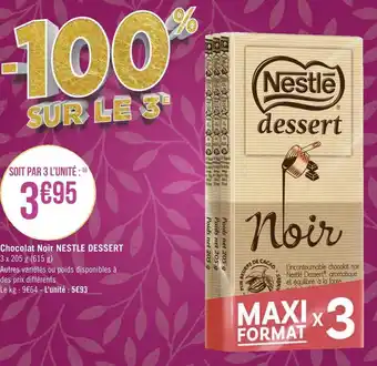 Géant Casino Nestle dessert chocolat noir offre