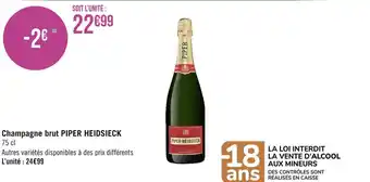 Géant Casino Piper heidsieck champagne brut offre