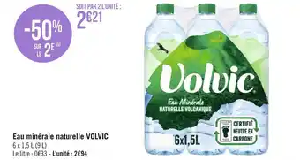Géant Casino Volvic eau minérale naturelle offre