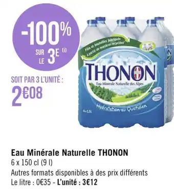 Géant Casino Thonon eau minérale naturelle offre