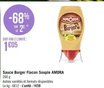 Géant Casino Amora sauce burger flacon souple offre