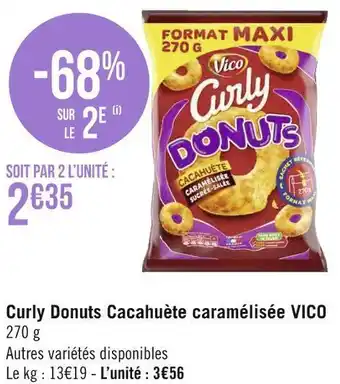 Vico curly donuts cacahuète caramélisée