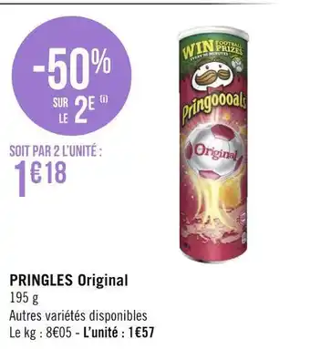 Géant Casino Pringles pringles original offre